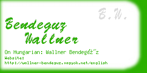 bendeguz wallner business card